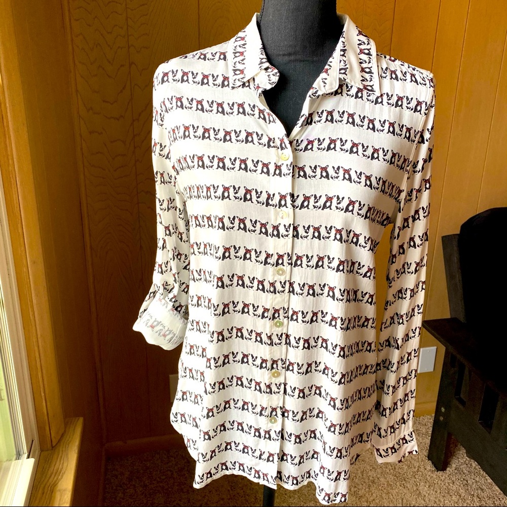 Jane & delancey puppy in sun glasses button up